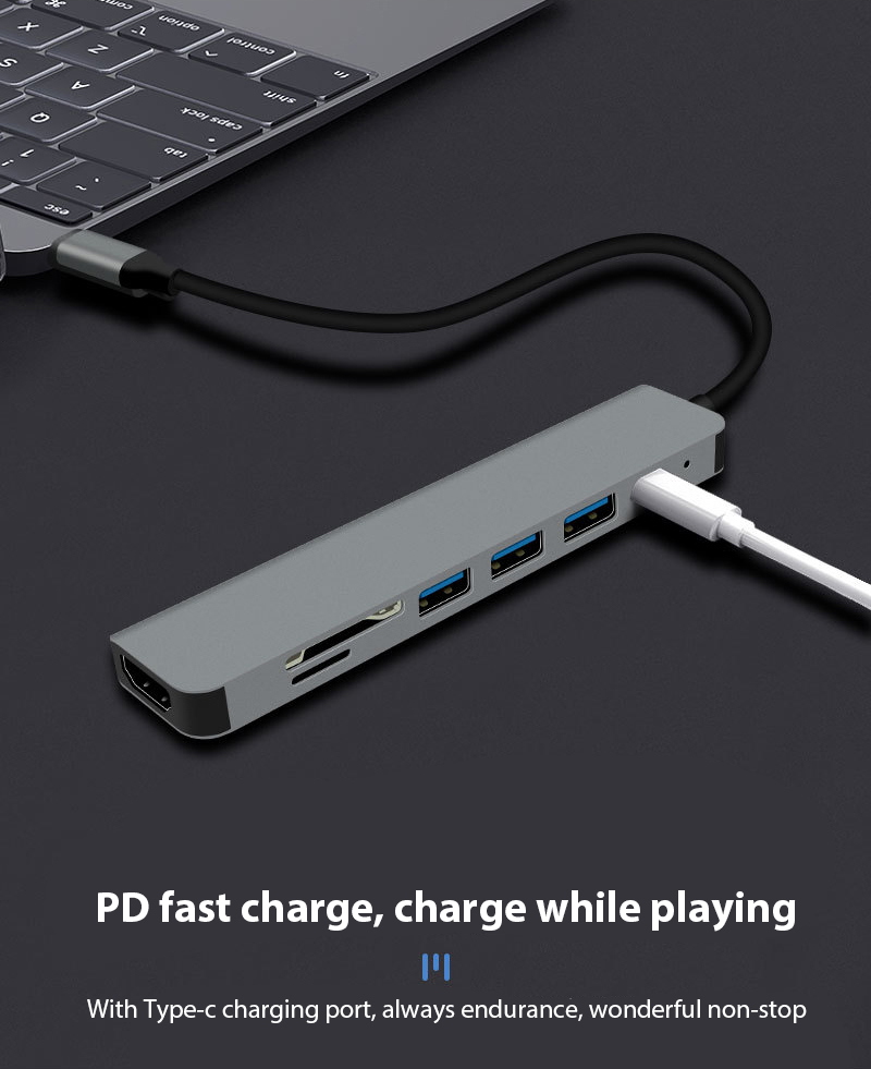 7-in-1 Usb-c Hub With Hdmi 4k And Sd Tf Card Reader Adapter_voghion.com