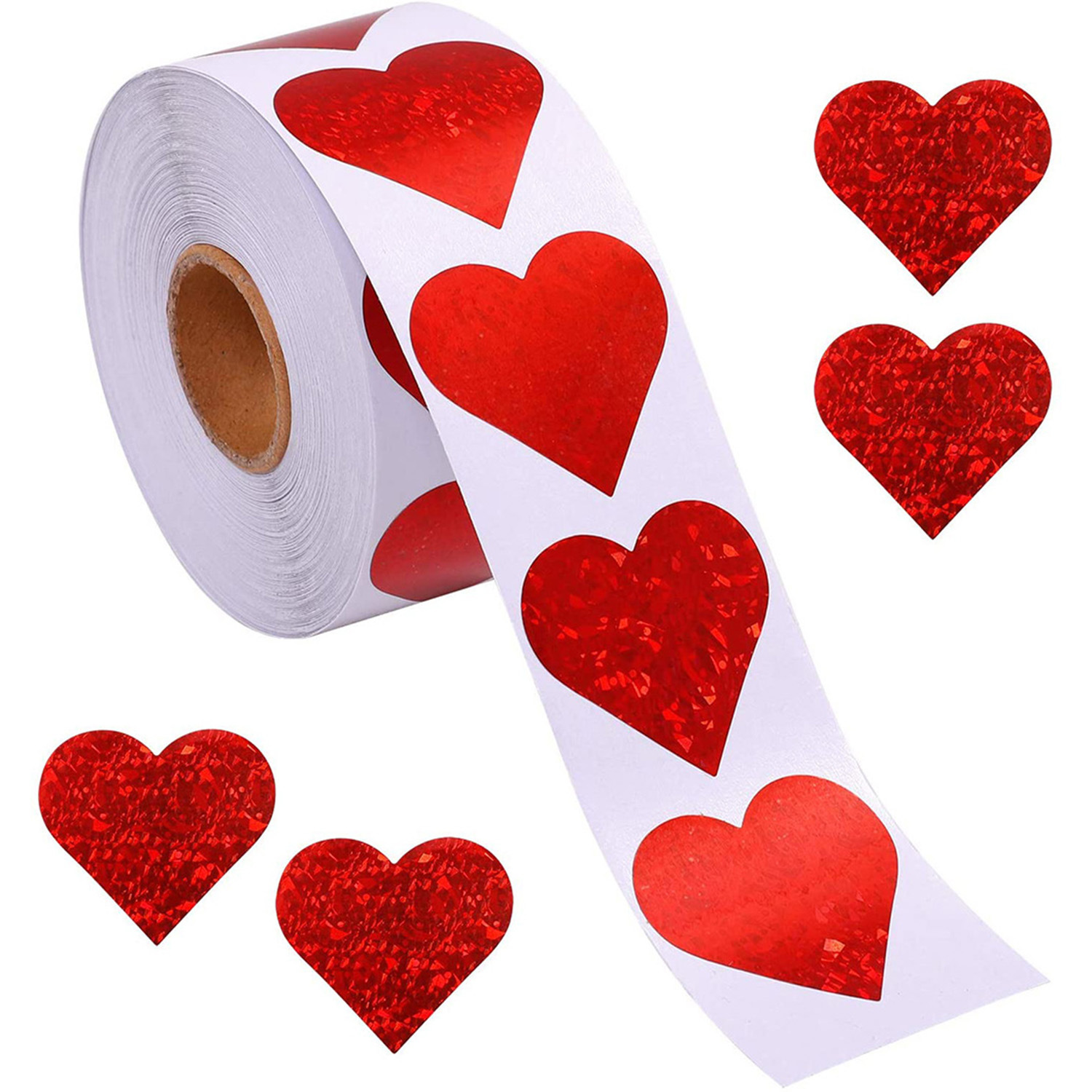 Vlentines Dy Sticker Roll, Hert Lbel Sticker 500 Kuwit