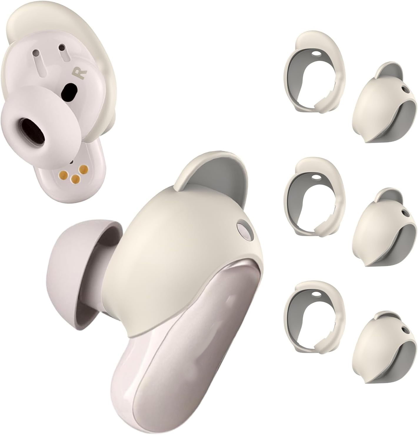 3 Pairs Replacement Earbud Tips Sport Wingtip Anti-Slip Scratch-Resistant Eartips for Bose Quietcomfort, Ii, Ultra 1&2 | Ultimate Comfort