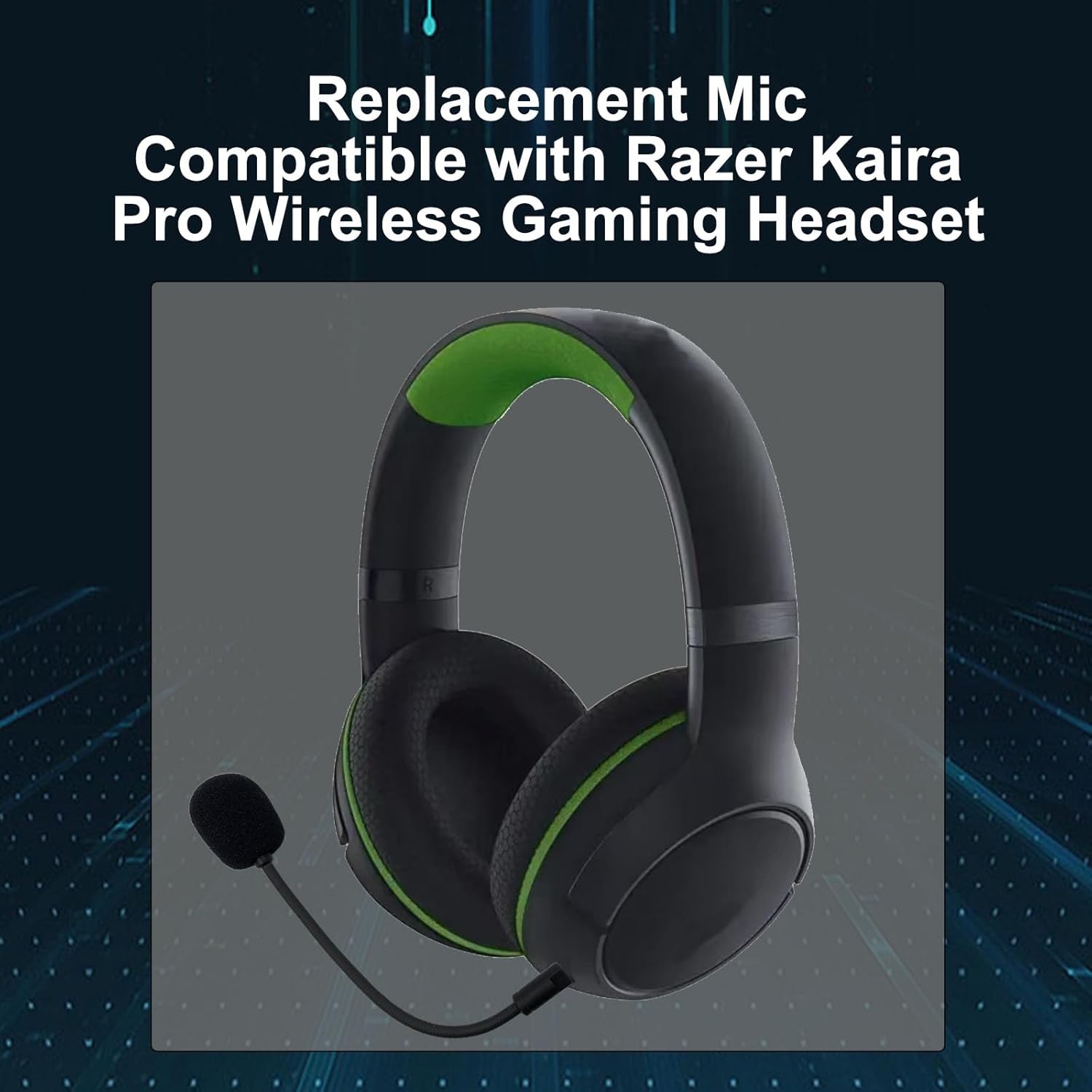 Replacement Microphone For Razer Kaira Pro Wireless Gaming Headset Detachable Game Mic Boom Professional Clear Crystal Sound