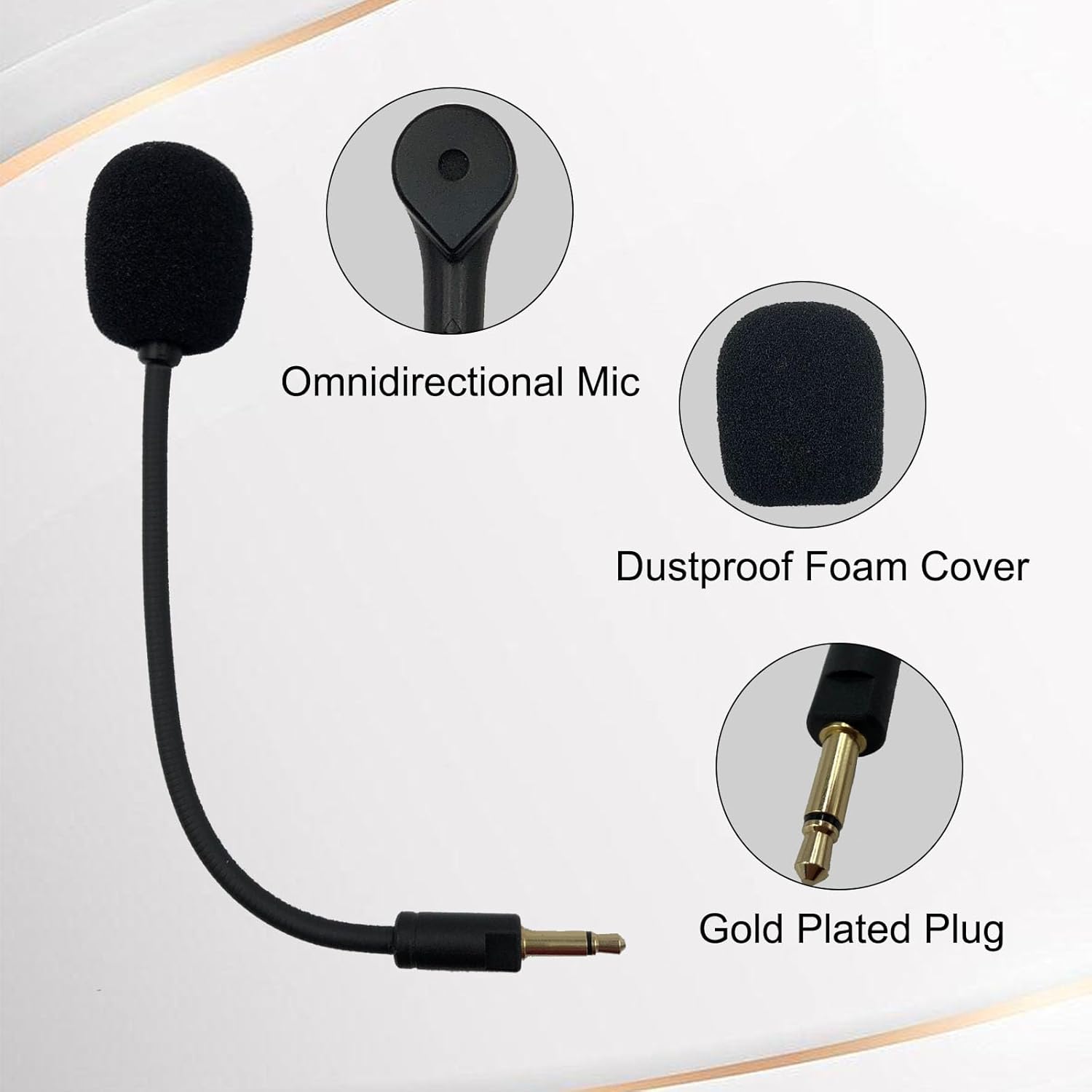 Replacement Microphone For Razer Kaira Pro Wireless Gaming Headset Detachable Game Mic Boom Professional Clear Crystal Sound