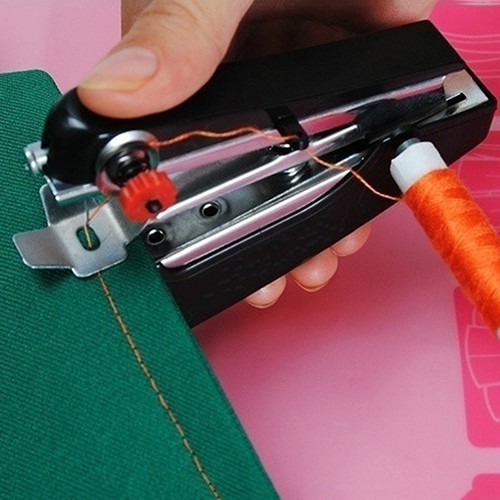 Portable Needlework Cordless Mini Hand-Held Clothes Fabrics Sewing Machine