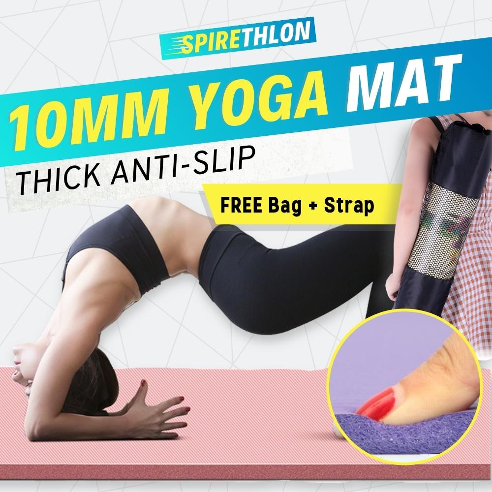 ??  [READY STOCK] 10MM THICK NBR Yoga Mat (FREE BAG + STRAP!)