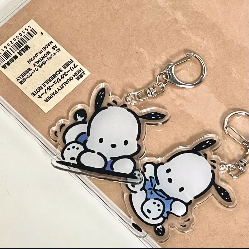 Ohaya丨 Lovely Pochacco Keychain Acrylic Bag Earphone Pendant Couple Girlfriends Key Ring
