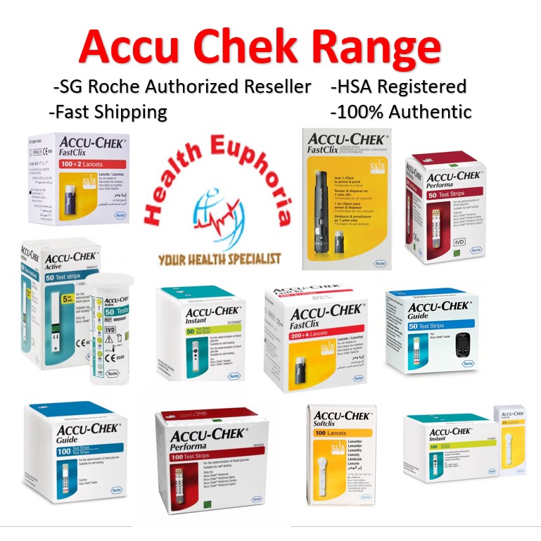 Accu Chek Test Strips & Lancets *Guide*Active*Performa*Instant*Fastclix*Softclix*