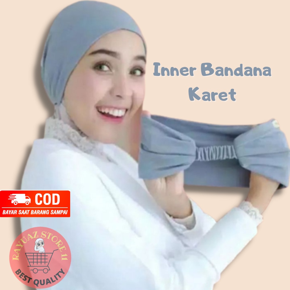 Inner Ciput Bandana Rubber Bandana Back Premium T-Shirt Material Inner Hijab Anti Dizziness Plain
