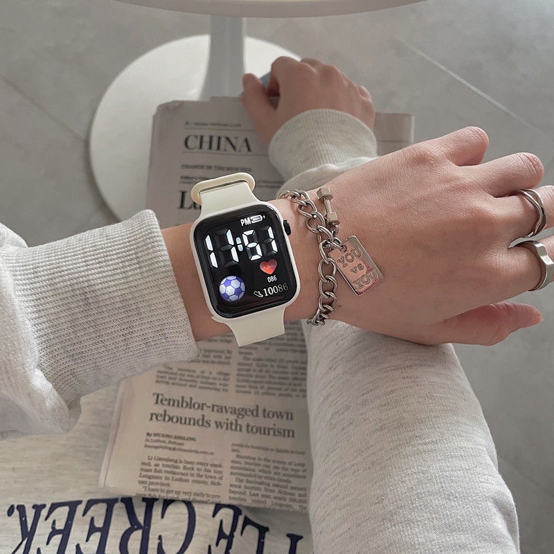 Youth Version LED Watch for High School Students Waterproof Sports Digital Watch for Unisex Woman Men