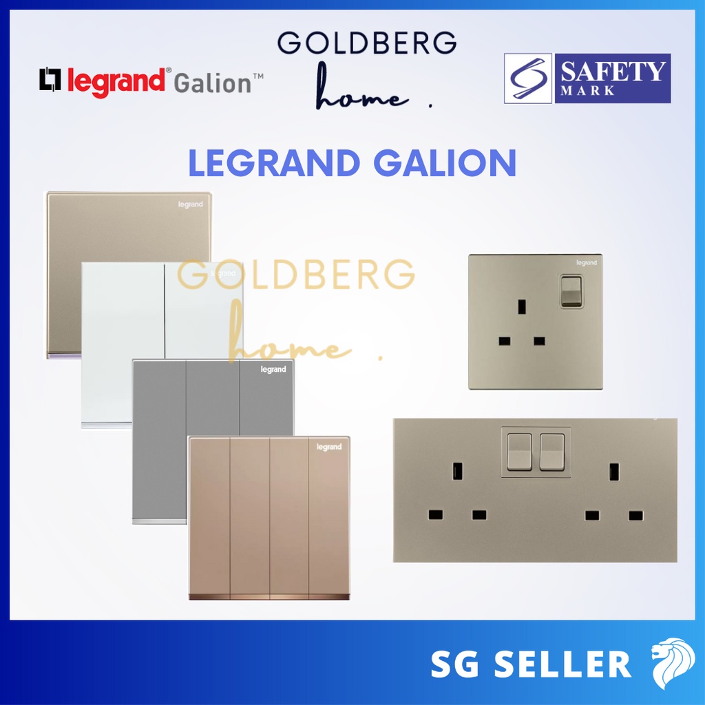 [SG Seller] Legrand Galion Socket and Switch White Silver Champagne Rose Gold | Goldberg Home