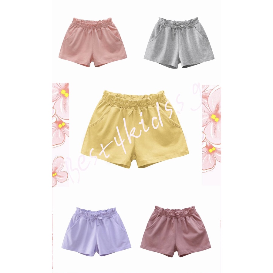 [SG LOCAL STOCK] Korean Style Children Girl Short Pants | Cotton Sweet Cute Toddler Pants | Baby Kids Summer Pants