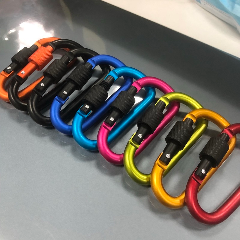 No. 8 D-shaped Backpack Fast Hanging Buckle Camping Tactical Backpack Buckle High-quality Aluminum Carabiner