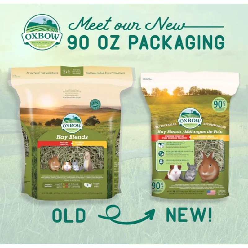 [Bundle of 1/2 40oz/90oz] Oxbow Hay Blends-Western Timothy+Orchard Grass