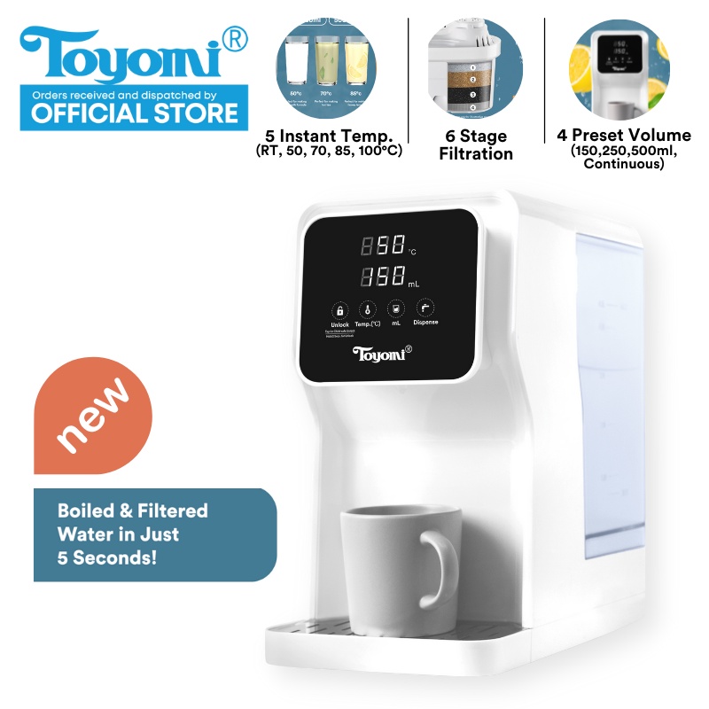 Toyomi 4.5L Instant Boil Filtered Water Dispenser FB 8845F