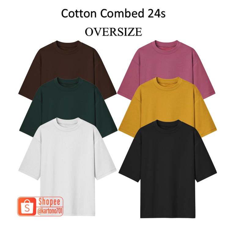 Oversize COTTON COMBED 24S/KAOS POLOS/Unisex