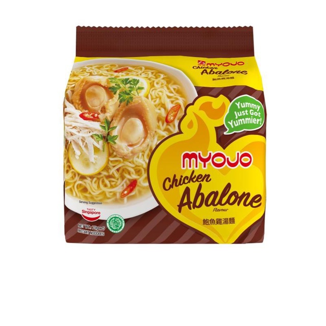Myojo Chicken Abalone Instant Noodles, 5 x 80g