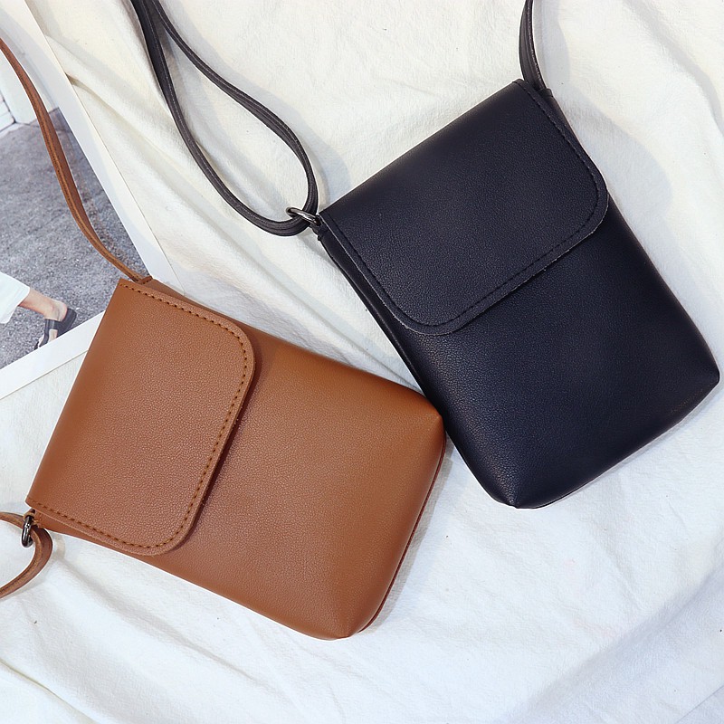 Universal Leather Cell Phone Shoulder Crossbody Bag