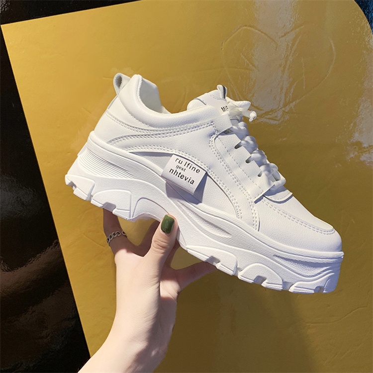 White High Platform Sneakers Korean Style Ufline
