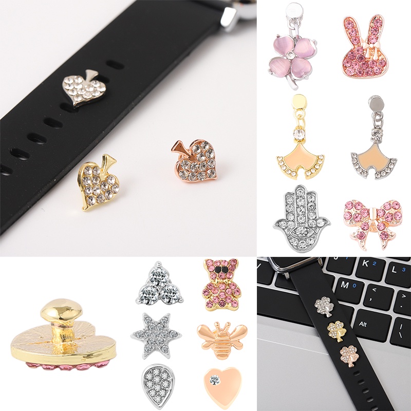 Watchband Decorative Charms for Watch Band Silicone Bracelet Metal Leg Jewelry Accessories Nails