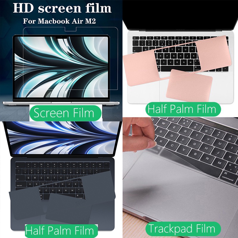 2022 Screen film Body sticker for 2023 Macbook Pro 13 14 16 inch A2779 A2780 Air 13.6 accessories M2 A2681 A2442 2020 A2338 A2337 HD Screen Film Palms Guard Trackpad Protector