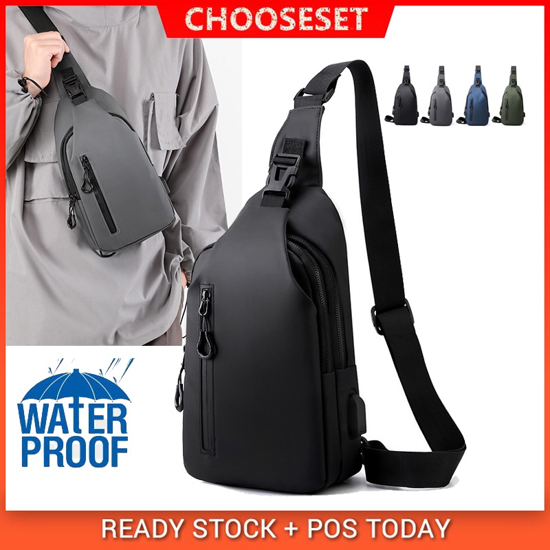 CS New Men Chest Bag Waterproof Crossbody Bag for Men