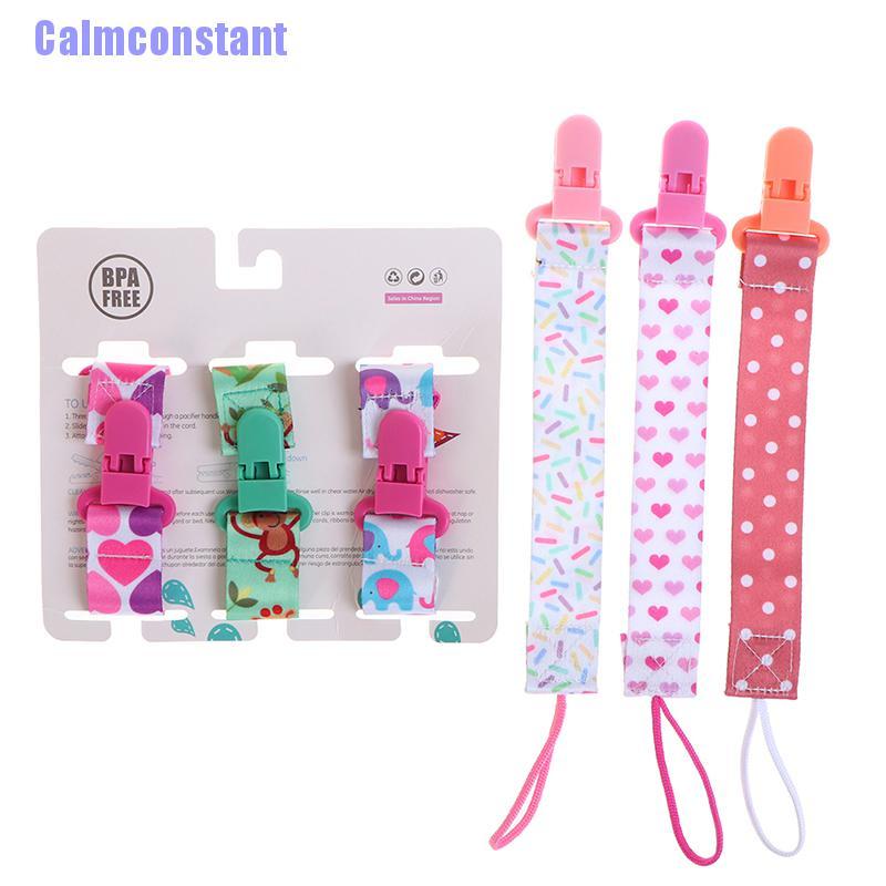 ☺ Ca> 3Pcs/Set Baby Pacifier Clips Pacifier Chain Dummy Clip Nipple Holder For Nipples