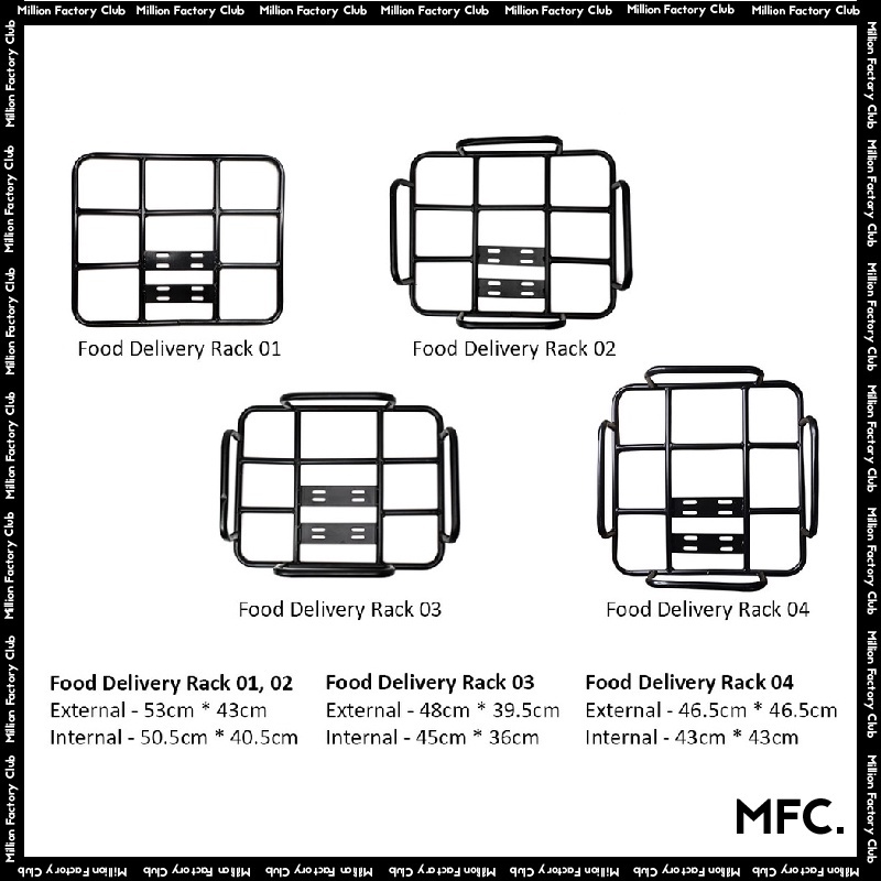 Strong Food Delivery Metal Rack for Thermal Bag