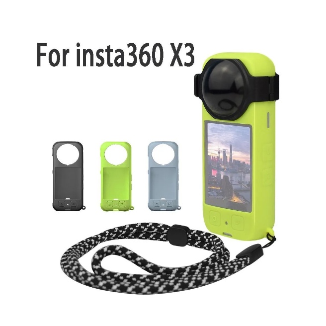 Insta360 X3 Body Silicone Protective Case Lens Guards Protection Cover Accessories For Insta 360 X 3