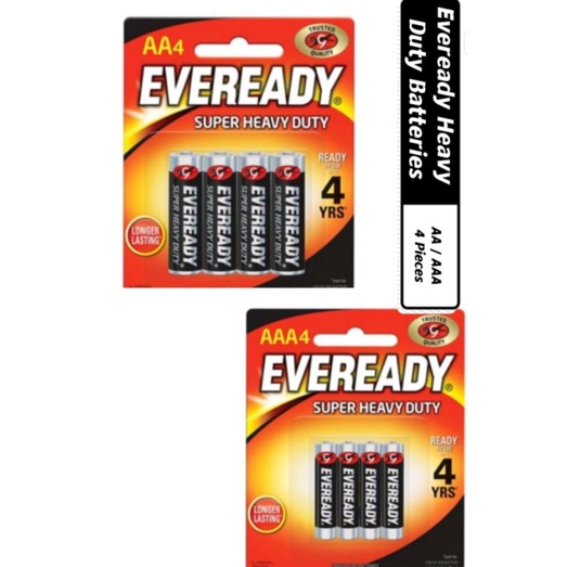 ✅ Eveready Super Heavy Duty AA/ AAA Battery | Batteries 4 Pieces