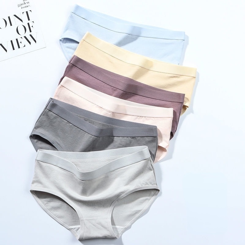 【Ready stock】Women's panties pure cotton antibacterial crotch mid-waist seamless girl simple breathable briefs