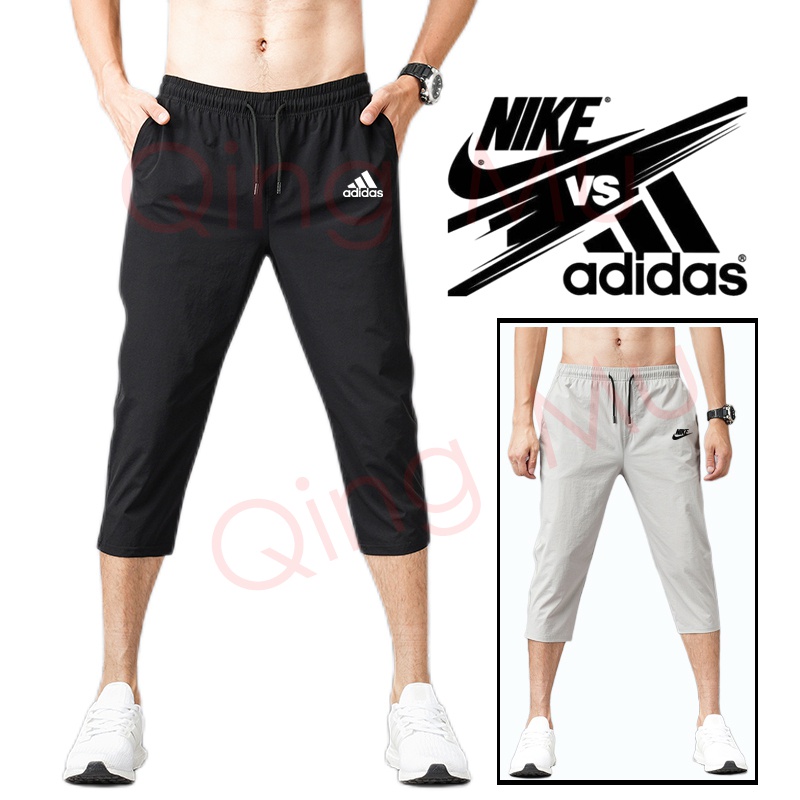 ?Ready Stock?Men's Shorts Short Pants Men Ice Silk Quarter Pants 3 Pants Three Quarter Men Pants Quarter Jogger Quarter Pants Jogger Pants Three Quarter Pants