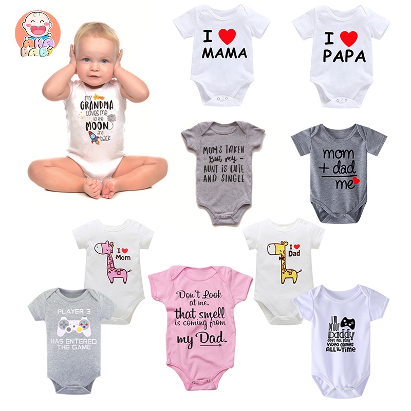 【Ready Stock】Baby-Onesie , Cute Cartoon Print, Popular High-quality Newborn baby romper