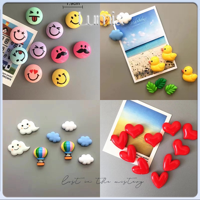 12PCS refrigerator magnet/Pegboard decoration accessories/3D ornament/Message Board/Office document sticker/Simulated food/cute refrigerator sticker/Children's room decoration