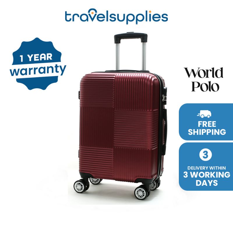 (RESTOCKED) Travelsupplies World Polo Lightweight Expandable Hard Suitcase Luggage 20 24 28 inch with Spinner Wheels