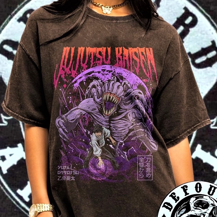 Jujutsu Kaisen Yuta Okkotsu Anime T-Shirt, Yuta Okkotsu Anime Vintage Wash Jujutsu Kaisen, Premium Oversized Style Anime T-Shirt