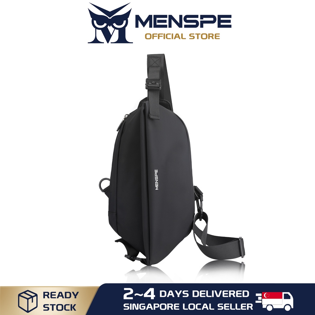 MENSPE Men Bag Nylon Chest Pack Functional Chest Bag Crossbody Beg Zipper Bag Sports Bag Waterproof Bag Street Shoulder Bag Messenger Bag Travel Bag Work or Business Bag