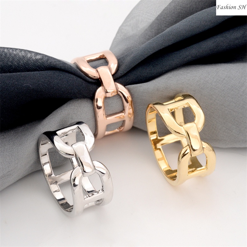 New trendy exquisite all-match simple universal silk scarf buckle fixed waist buckle jewelry women   M40307