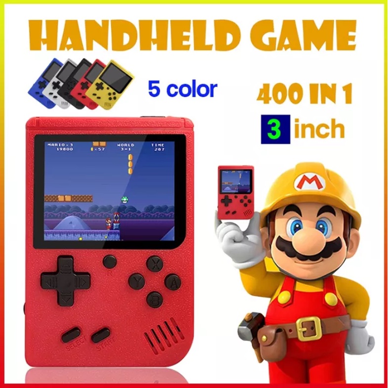 Retro Portable Mini Handheld Video Game Console 8-Bit 3.0 Inch Color LCD Kids Color Game Player Built-in 400 games