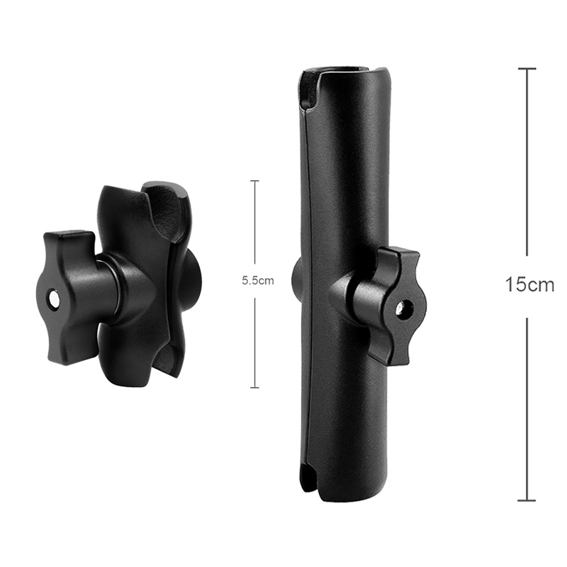 XT-XINTE Aluminum alloy Double Socket Arm for RAM Mounts 5.5cm 15cm Camera Extension Arm 1" Ball Head Mount Adapter Pole