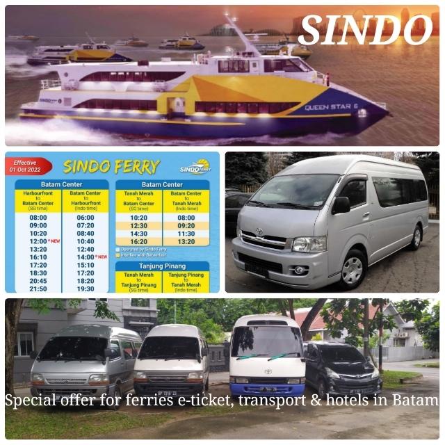 Batam Ferry ticket. Offer 2-way Sindo Ferry E-Tickets