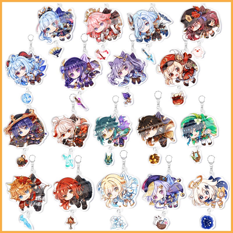 Genshin Impact keychain Hotaru Kazuha Nahida CYNO keychain schoolbag jewelry pendant Animation peripheral