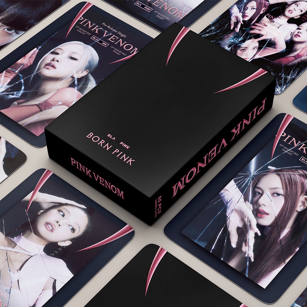 55pcs/box BLACKPINK Photo Card BORN PINK World Tour Postcard Lomo Card Collection Commemorative Card