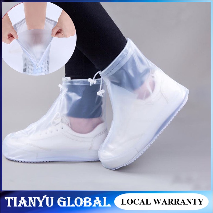 【SG READY STOCK】1 PAIR Rainproof shoe cover rain day non-slip waterproof silicone pvc rainproof water shoes
