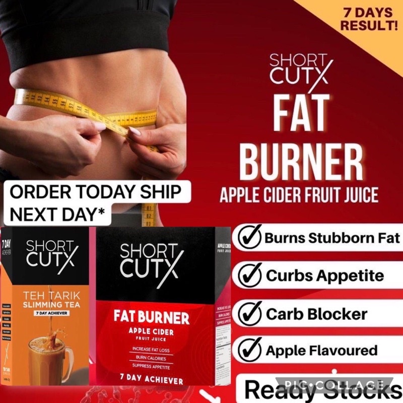 FREE SHIPPING + READY STOCK SHIP NEXT DAY Shortcutx Apple Cider Fruit Juice Fat Burner Ready to Drink