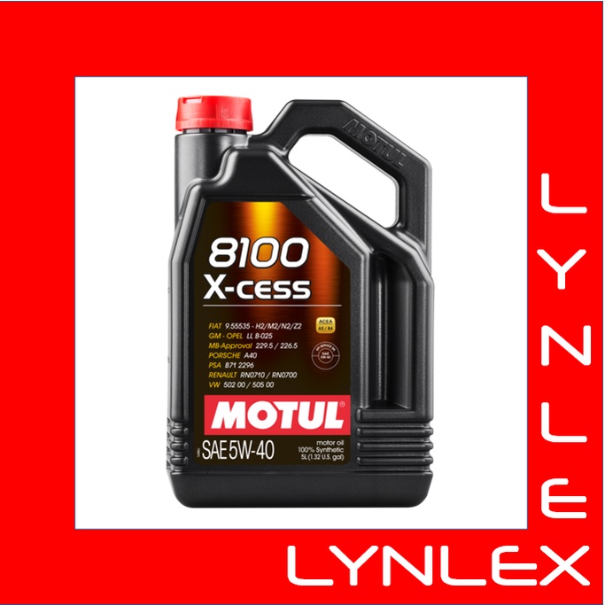 MOTUL X-cess 8100 5W40 - 5 Litres