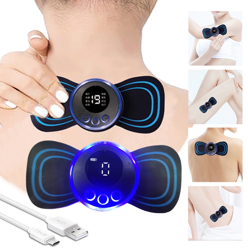 Electric Neck Massager EMS Cervical Vertebra Massage Patch for Muscle Pain Relief and Shoulder Relaxation Portable Neck Massage