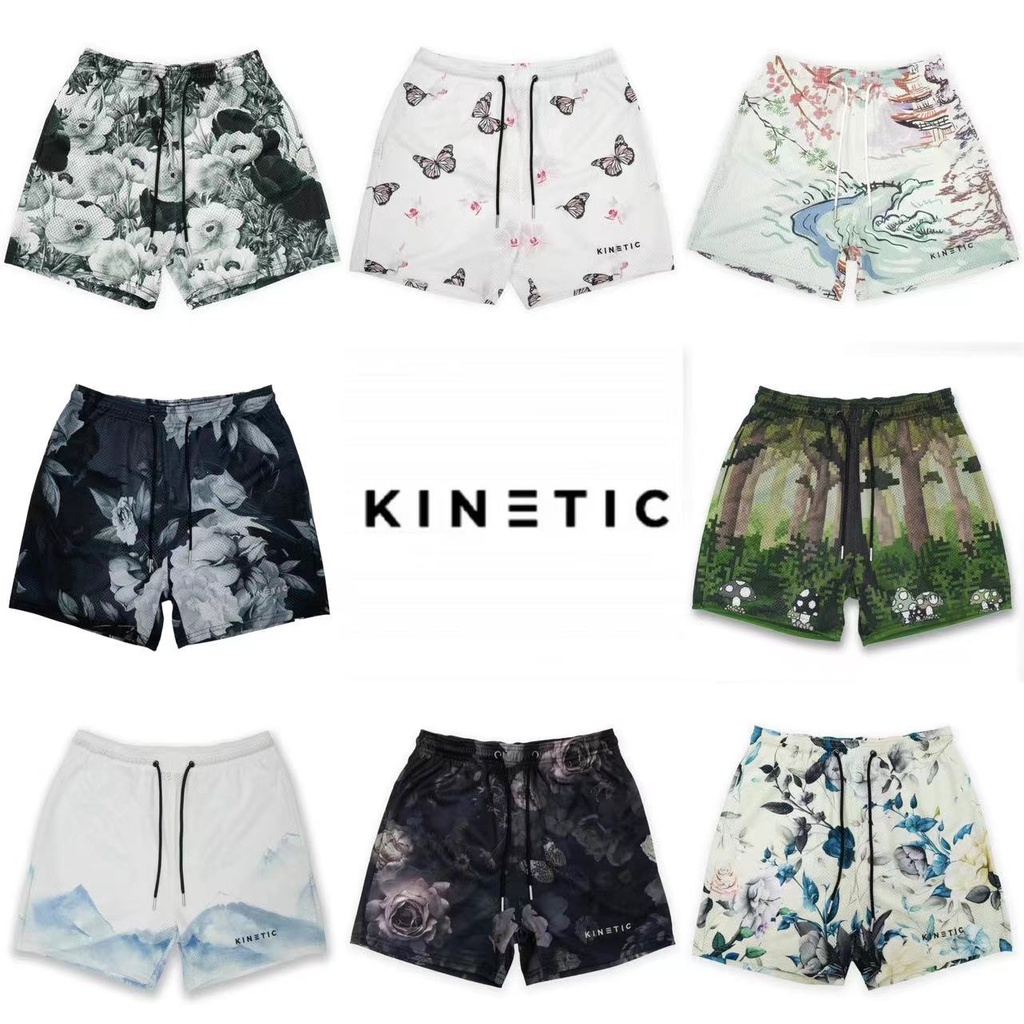 KINETIC American Street Wear kinetic shorts running shorts men shorts board shorts fight shorts Running Basketball Quarter Shorts Quick-Drying fbt shorts 2 in 1 shorts  nba shorts
