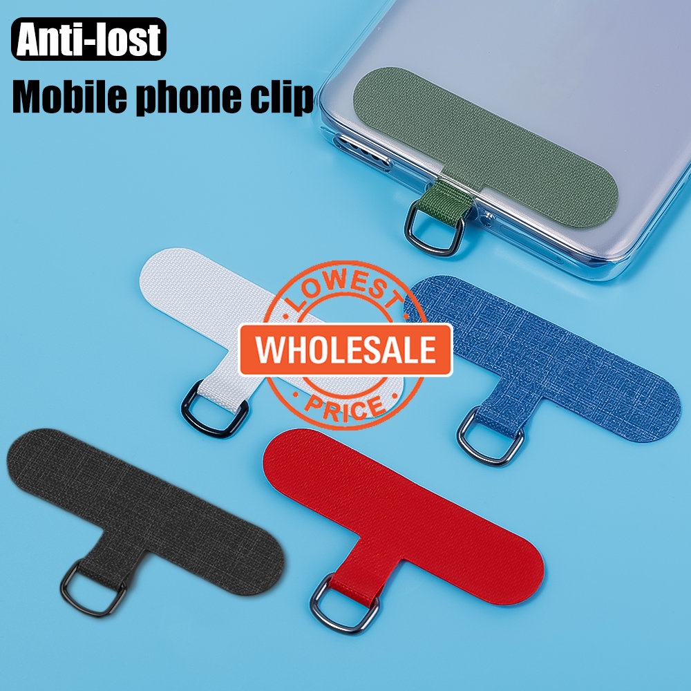 [ Wholesale Prices ] Detachable Nylon Patch Practical Phone Accessories Phones Lanyard Card Gasket Telephone Anti-lost Metal Buckle Universal Smartphone Hanging Strap Clip