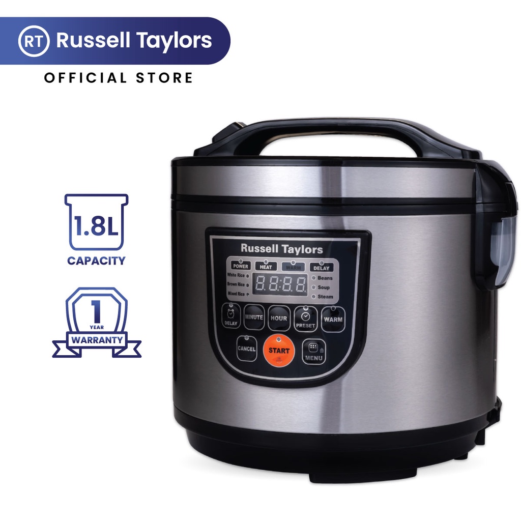 Russell Taylors Fuzzy Logic SMART Rice Cooker 1.8L ERC-30 (Steam Rack Included)