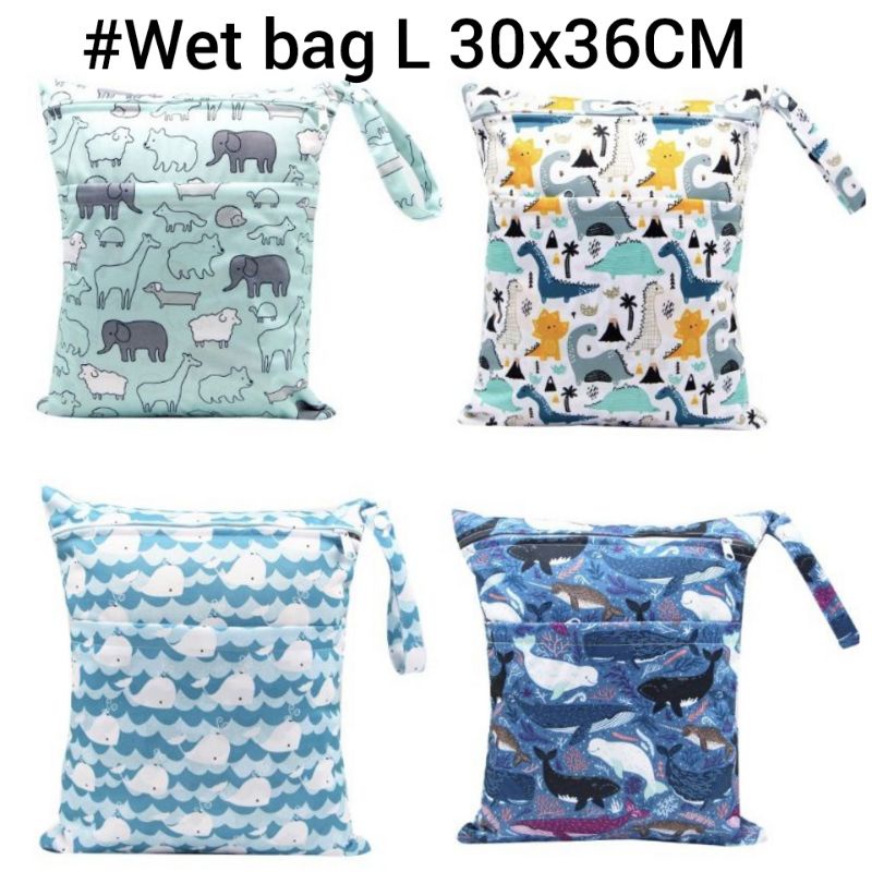 ?? wet bag diaper bag nappy bag waterproof 30x36cm double zip