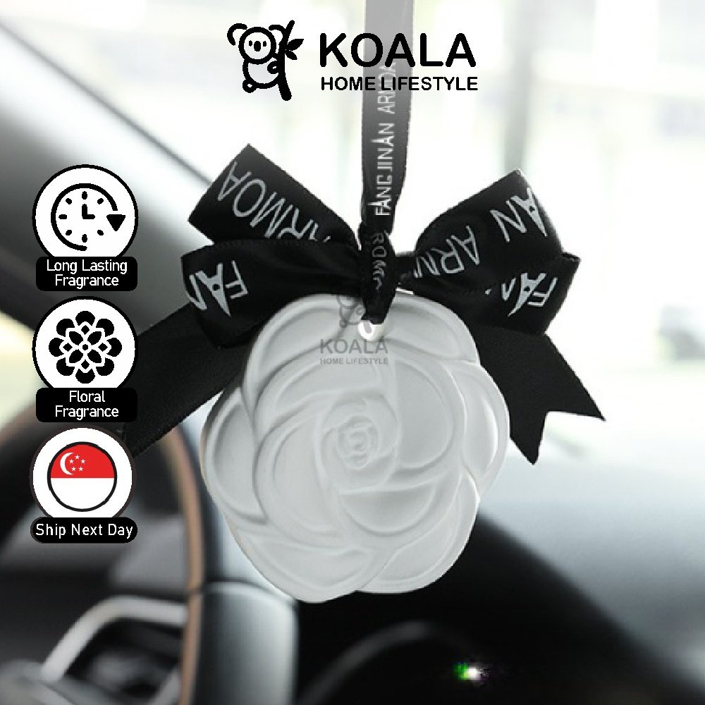 ??4.4 ? Koala Home Camellia Aromatherapy Car Pendant Solid Balm Various Scents Indoor Air Freshener Christmas Gift
