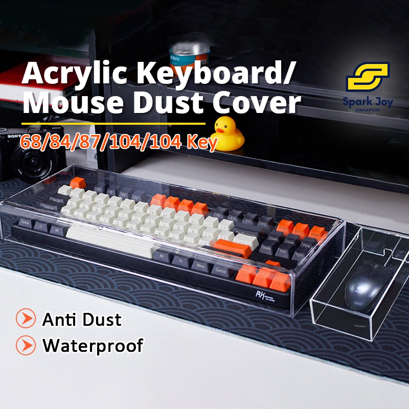 【SG】Premium Acrylic Keyboard Clear Cover Protector Mechanical Keyboard Dust Cove for 87/ 84/ 68 Key Mechanical Keyboard